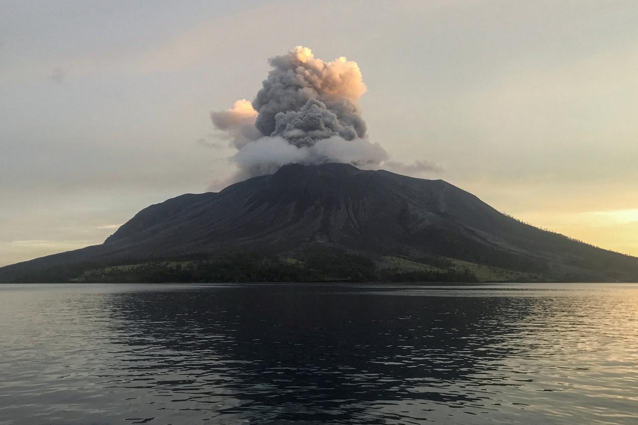 Mount Ruang volcano eruption in Sitaro islands, North Sulawesi province