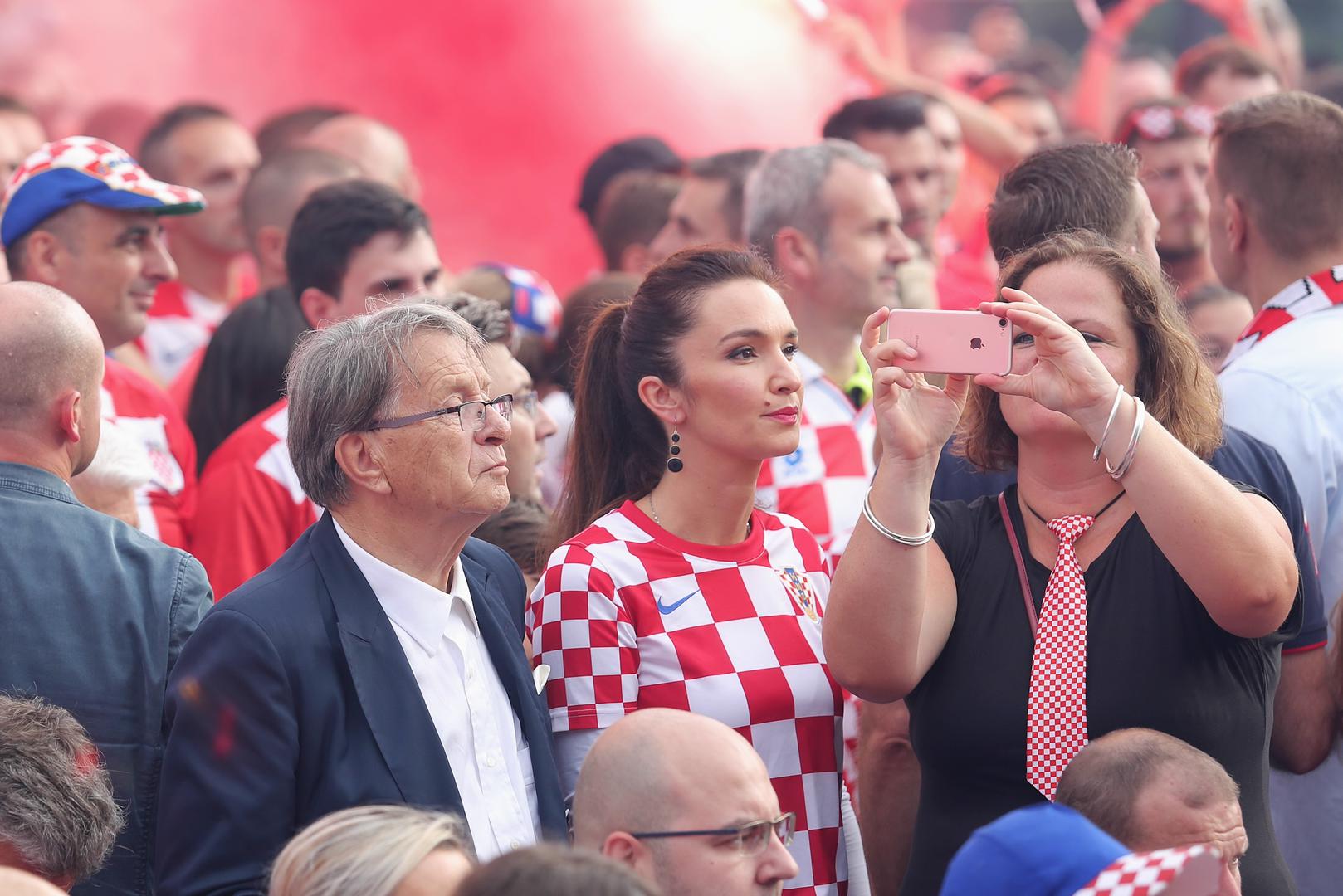 15.07.2018., Zagreb - Pracenje finalne utakmice Svjetskog prvenstva izmedju"nFrancuske i Hrvatske na Strossmayerovom trgu u sklopu food & football"nfestivala Foodbalerka. Miroslav Ciro Blazevic."nPhoto: Tomislav Miletic/PIXSELL 