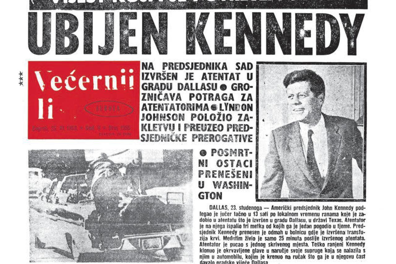 Naslovnica sa atentatom na Kennedyja