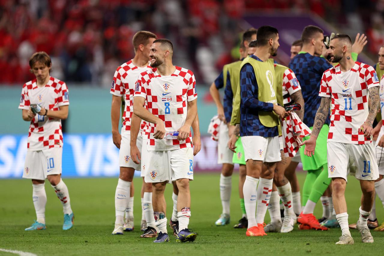 KATAR 2022 - Slavlje reprezentativaca nakon uvjerljive pobjede nad Kanadom rezultatom 4:1