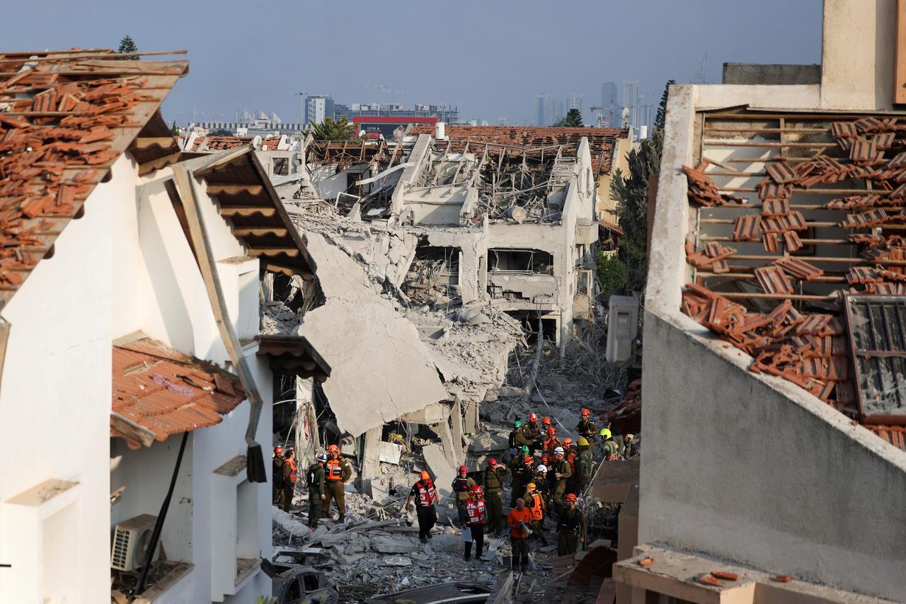 Aftermath of missile attack from Iran on Israel, in Rishon LeZion