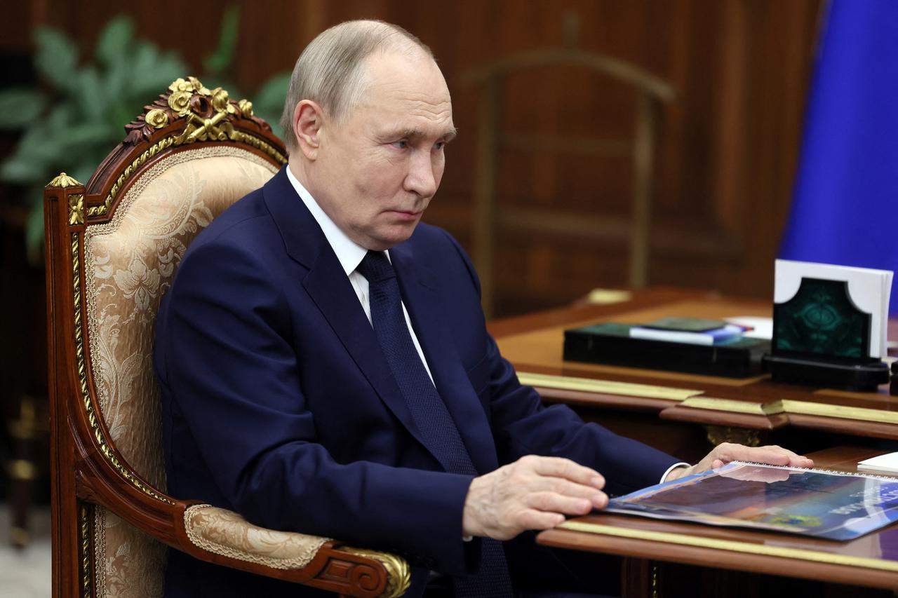 Russian President Putin meets with Governor of Kostroma region Sitnikov in Moscow
