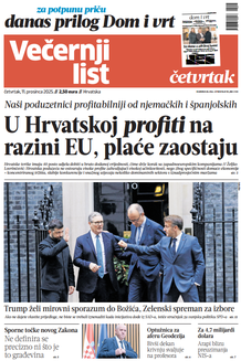 Večernji list naslovnica