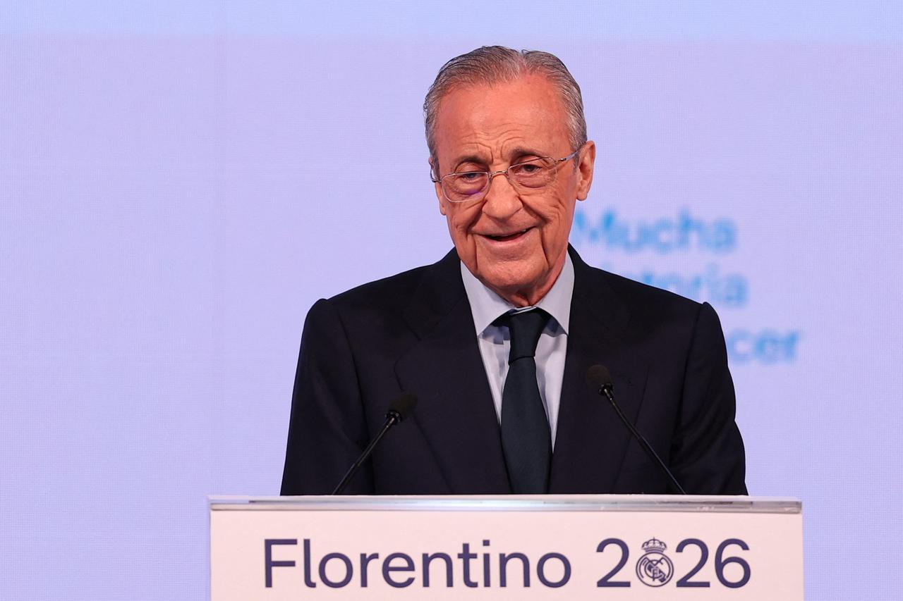 Real Madrid president Florentino Perez presents his candidacy for the club elections