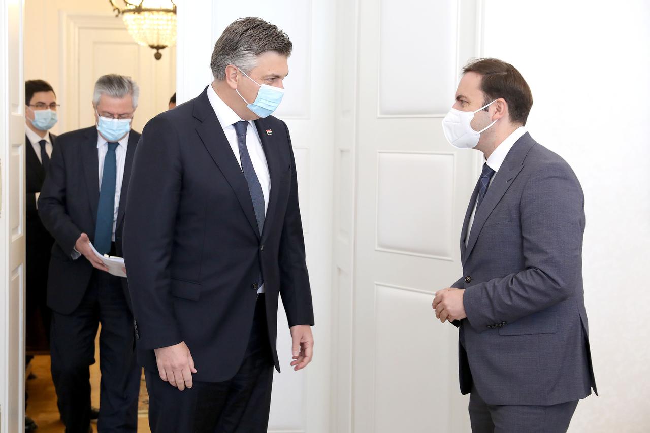 Zagreb: Andrej Plenković sastao se s ministrom vanjskih poslova Sjeverne Makedonije