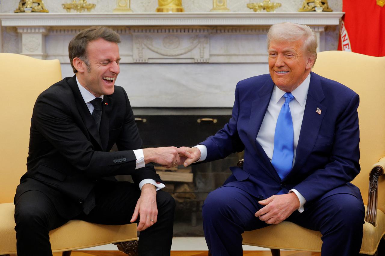 U.S. President Trump meets with French President Macron, in Washington