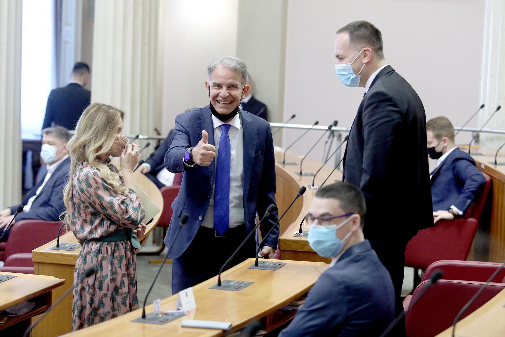 11.05.2021., Zagreb - Predsjednik Hrvatskoga sabora Gordan Jandrokovic otvorio je danas „Konferenciju o buducnosti Europe – vizija Hrvatske“. Konferenciju je organizirao Hrvatski sabor i Ured Europskog parlamenta u Hrvatskoj, u suradnji s Predstavnistvom Europske komisije u Hrvatskoj i Mrezom centara Europe Direct u Hrvatskoj.Photo: Patrik Macek/PIXSELL