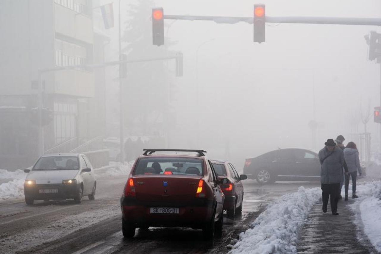 magla, snijeg, promet