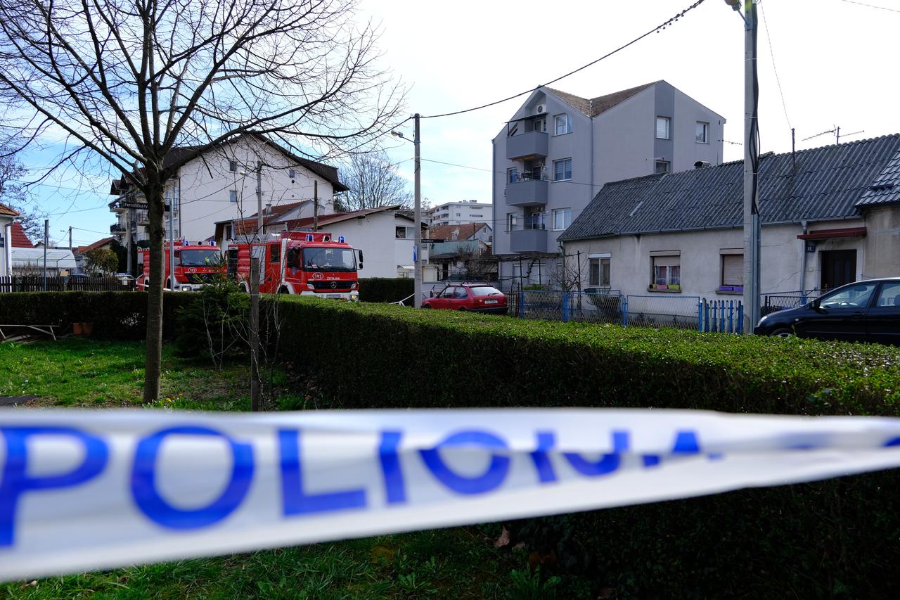 Zagreb: Policija na Fereščcici ogradila šire područje gdje je danas bio požar