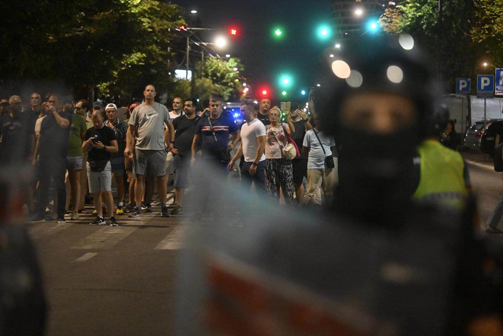 14, August, 2025, Beograd - Protest of citizens and students in down town of Belgrade. Confrontation with the police. Photo: M. M./ATAImages14, avgust, 2025, Beograd - Protest gradjana i studenata u Beogradu. Sukob sa policijom. Photo: M. M./ATAImages Photo: M.M./ATAImages/PIXSELL