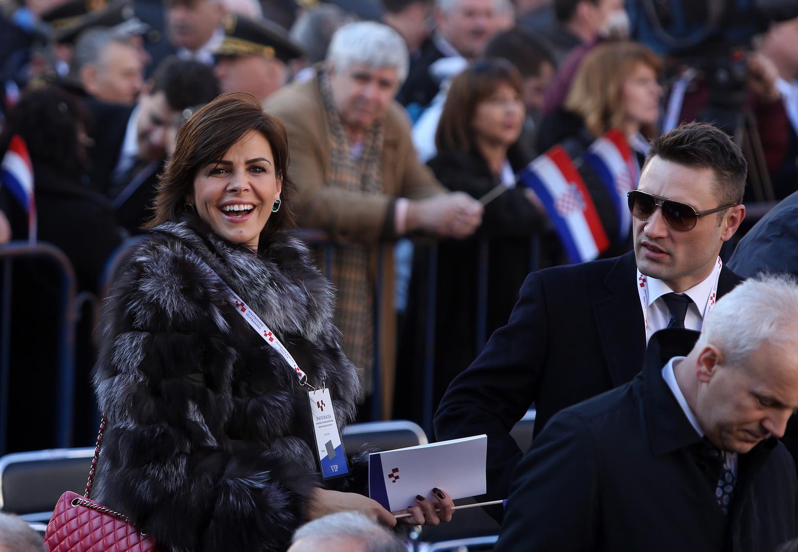 15.02.2015., Zagreb - Inauguracija predsjednice Republike Hrvatske Kolinde Grabar Kitarovic na Trgu sv. Marka u Zagrebu. Anica i Robert Kovac.rfoto POOL/ HINA/ Denis CERI? /ds