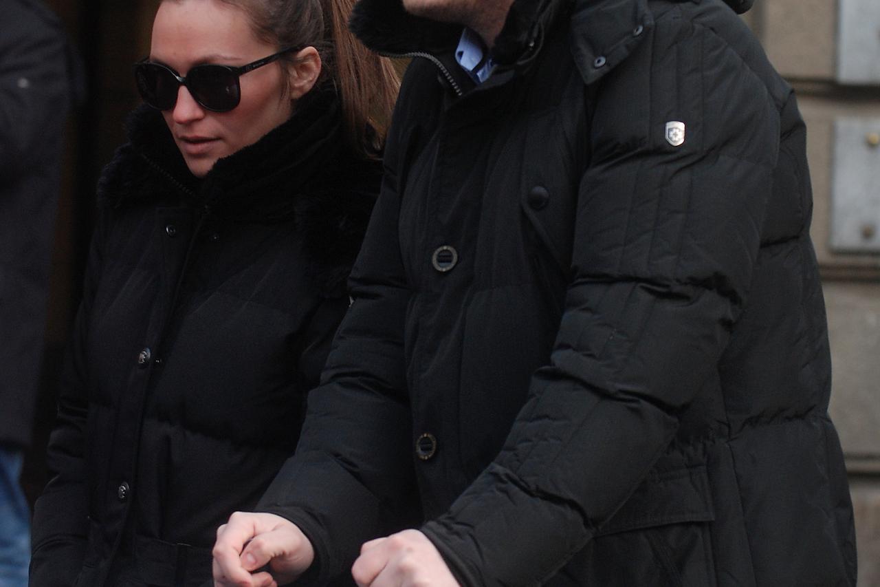 19.01.2013., Zagreb -  Petar Ciritovic prosetao sa suprugom Lucijom i sinom Krstom  Cvjetnim trgom.  Photo: Luka Stanzl/PIXSELL