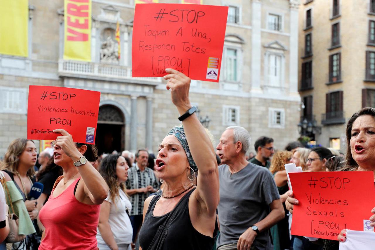 Rally in support of Jenni Hermoso in Barcelona