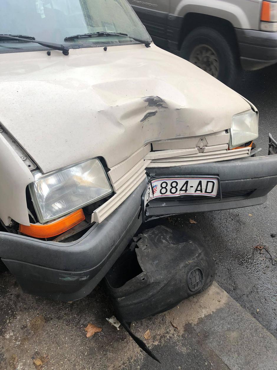 Razbijeni auti u Zagrebu