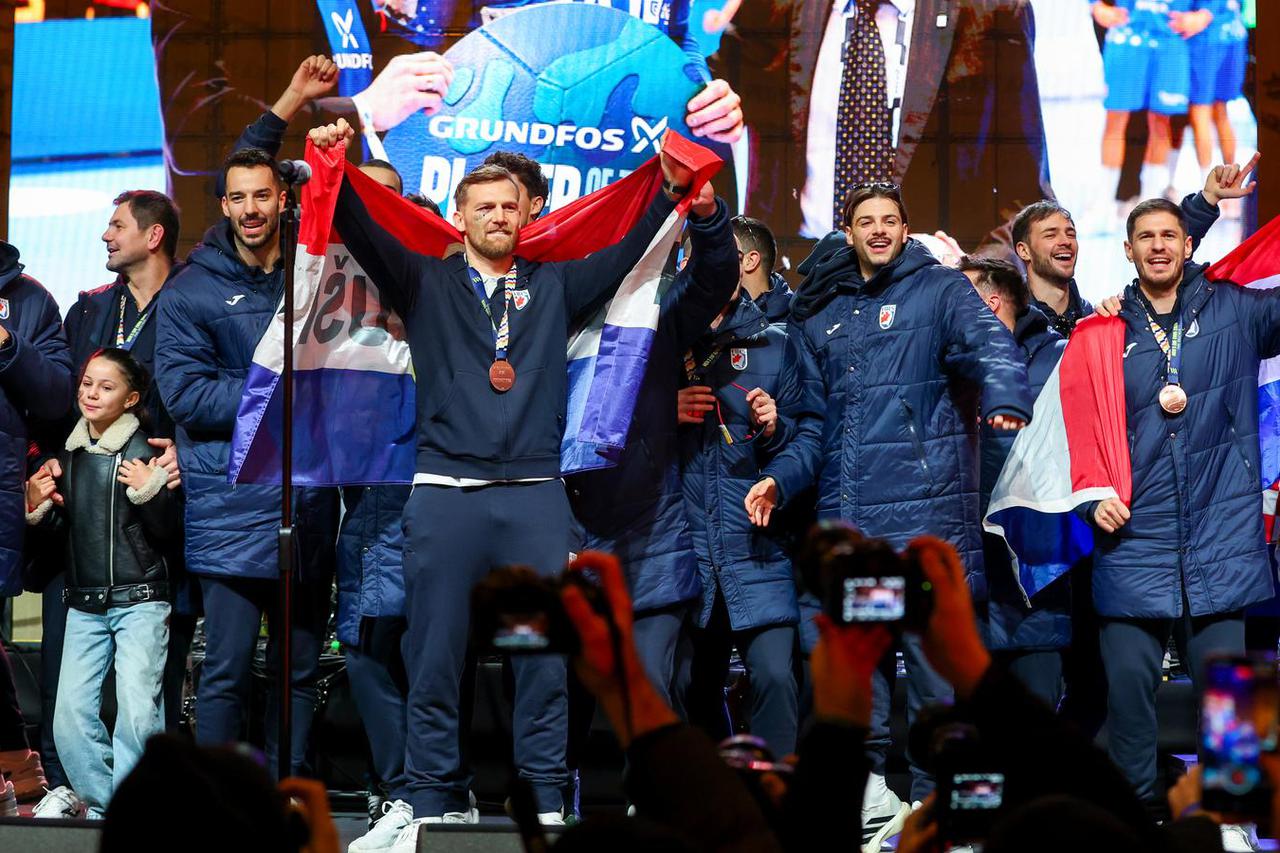 Zagreb: Svečani doček rukometnih reprezentativaca nakon osvojene bronce na Europskom prvenstvu