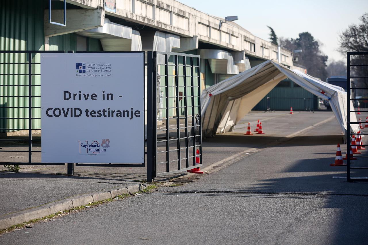 Zatvoren je drive-in punkt za testiranje na Covid na Zagrebačkom Velesajmu