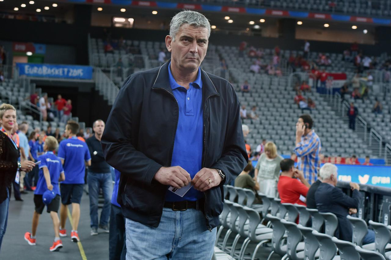 06.09.2015., Arena Zagreb, Zagreb - EuroBasket 2015., skupina C, 02. kolo, Grcka - Hrvatska. Eurobasket 2015 po prvi puta odrzava se u cetiri drzave. Hrvatska (Zagreb), Njemacka (Berlin), Litvija (Riga) i Francuska (Montpellier) ugostit ce kosarkase tijek