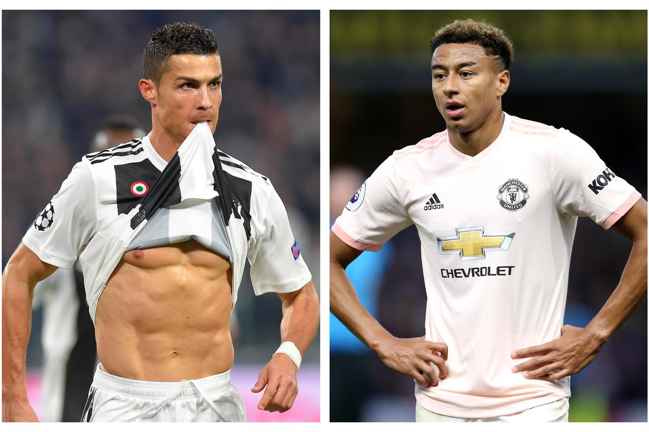 Cristiano Ronaldo i Jesse Lingard