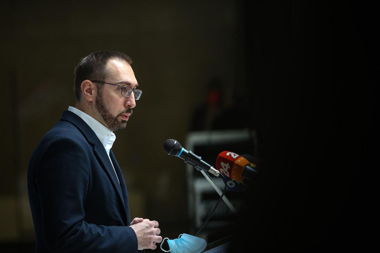 Zagreb: Tomislav Tomašević i Danijela Dolenec održali konferenciju za medije