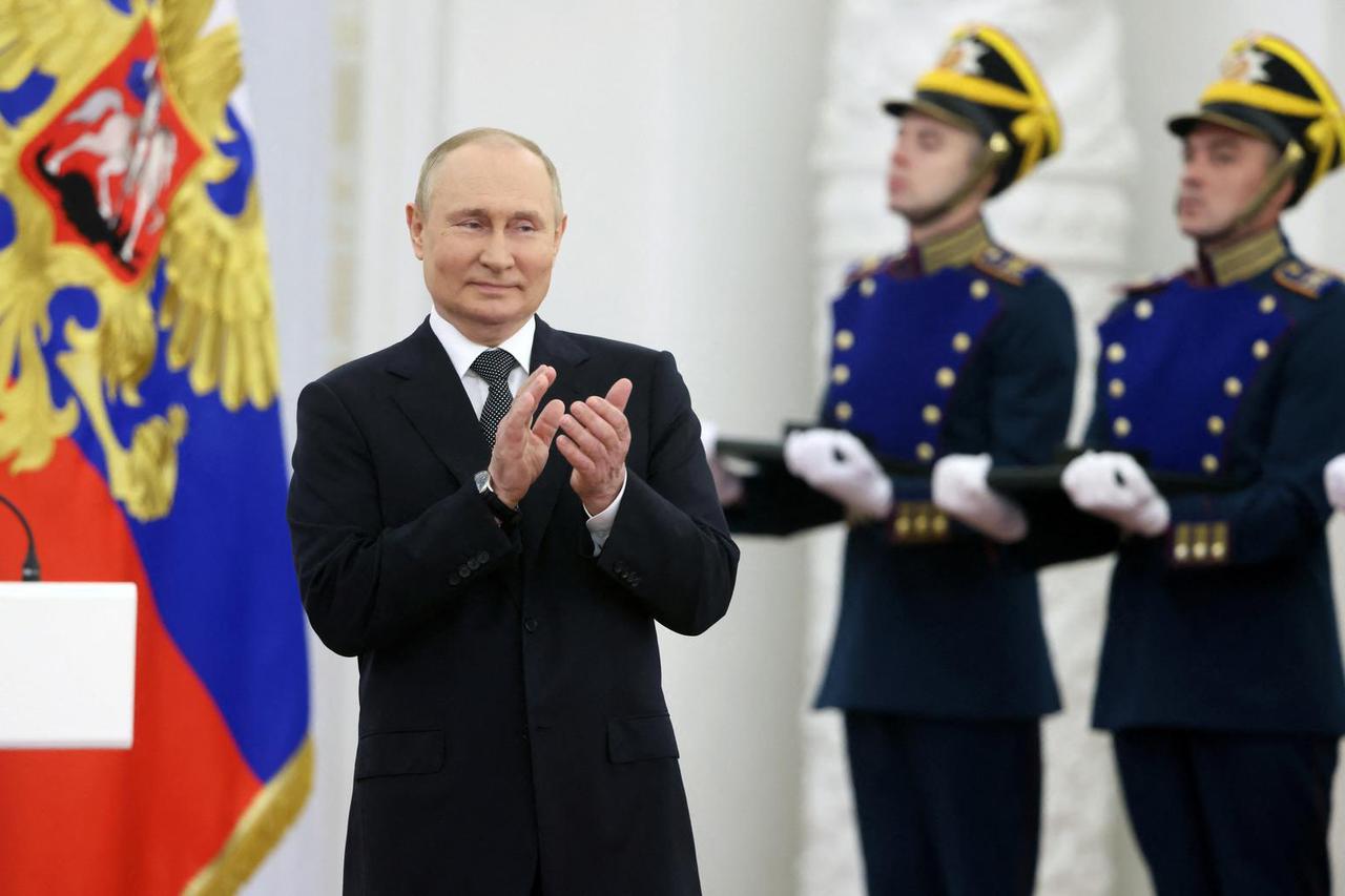 Russia's President Putin attends an awarding ceremony in Moscow
