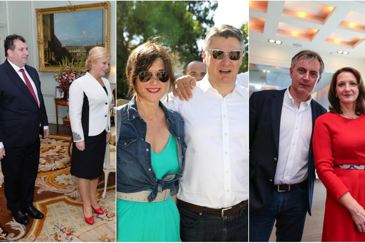 Jakov Kitarović i Kolinda Grabar-Kitarović, Sanja Musić Milanović i Zoran Milanović, Miroslav i Kim Škoro