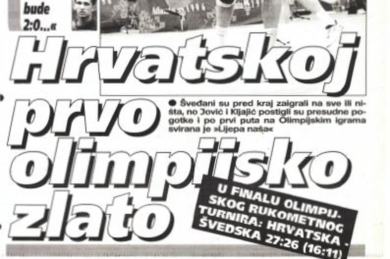 Novinske naslovnice 'Zlato u Atlanti'