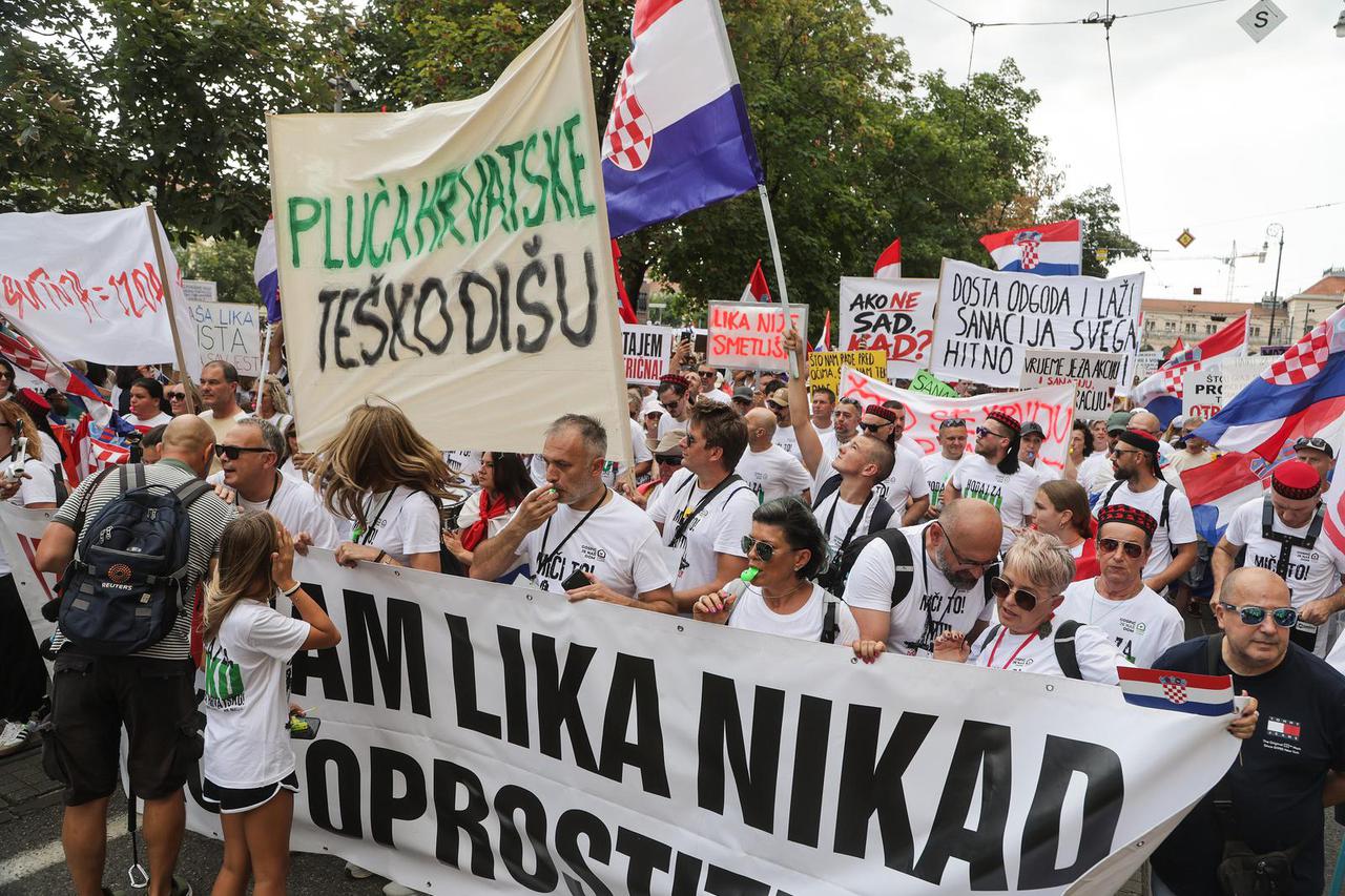 Miro Bulj na prosvjedu