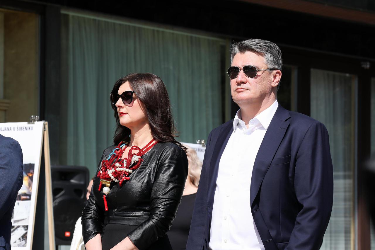 Zagreb: Predsjednik Milanović u društvu supruge Sanje na otvorenju izložbe na Pantovčaku