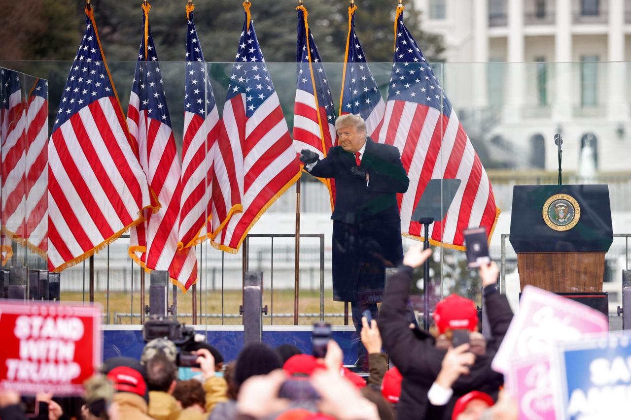 U.S. President Donald Trump holds a rally to contest the certification of the 2020 U.S. presidential election results by the U.S. Congress in Washington