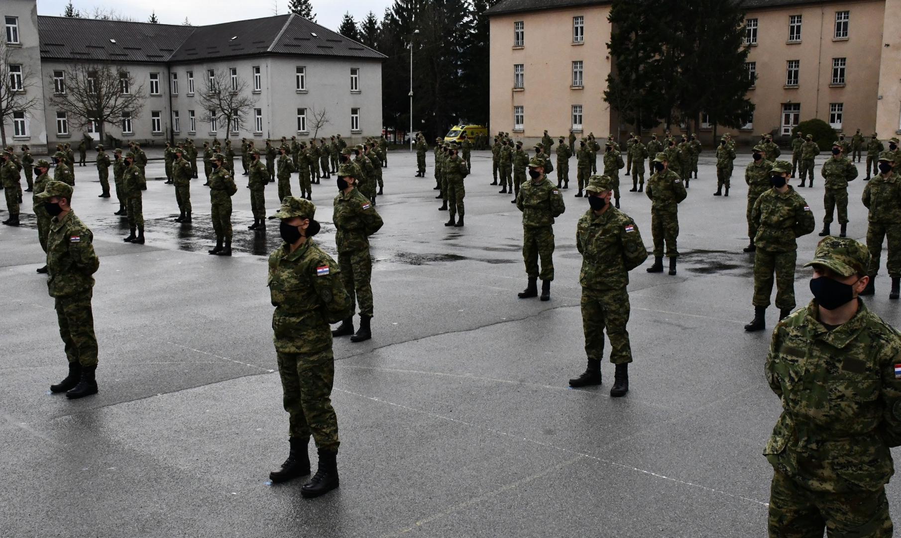 12.03.2021.,Pozega - Svecana prisega 29. narastaja rocnika na dragovoljnom vojnom osposobljavanju kojoj je nazocio i predsjednik RH Zoran Milanovic odrzana je se u vojarni "123. brigade HV"Photo: Ivica Galovic/PIXSELL
