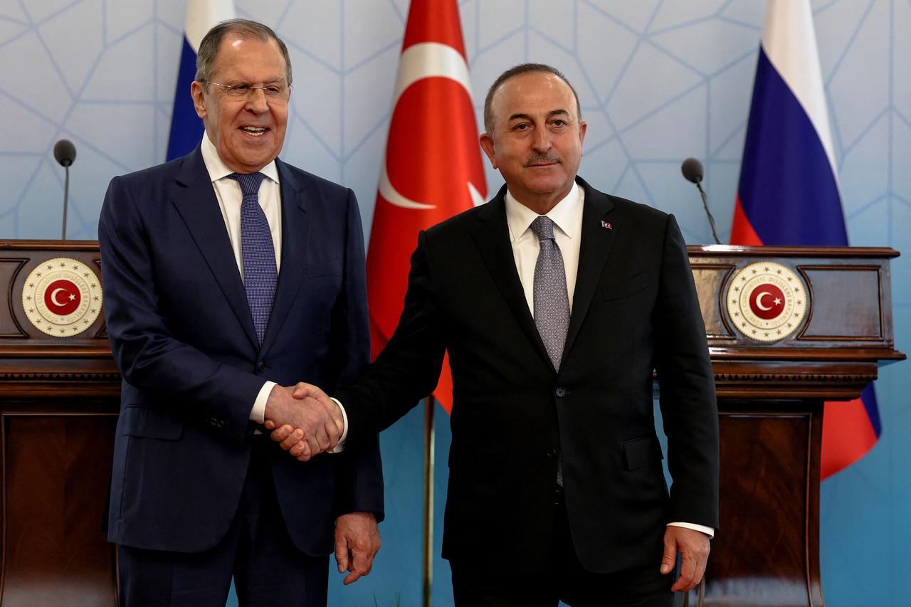 Turkish Foreign Minister Cavusoglu and Russian Foreign Minister Lavrov meet in Ankara