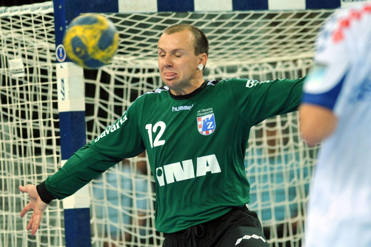 'sport....zagreb.....07.10.2009.  arena zagreb - rukomet, liga parvaka, rk zagreb croatia osiguranje - alingsas / gorazd skof photo: Marko Lukunic / VLM'