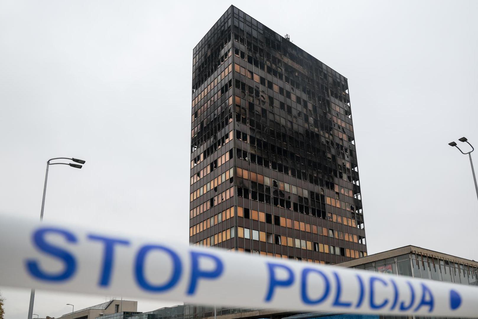 20.11.2025., Zagreb - Vjesnikov neboder dva dana nakon pozara. Photo: Igor Kralj/PIXSELL
