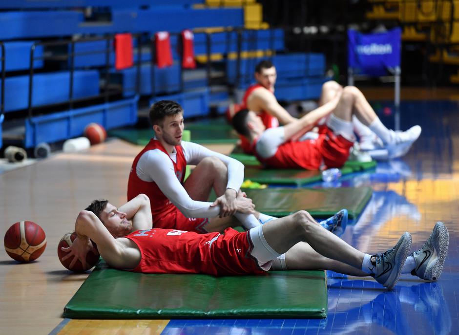 Zagreb: Trening košarkaške reprezentacije uoči kvalifikacijske utakmice za SP protiv Švedske