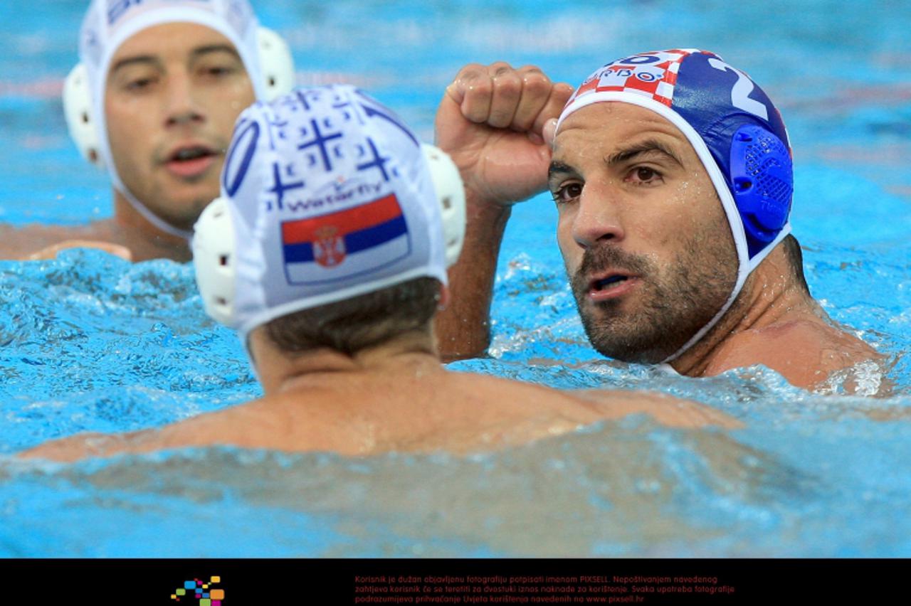 \'09.09.2010., Zagreb -  LEN EP u vaterpolu, polufinalna utakmica muskih reprezentacija Srbije i Hrvatske. Damir Buric Photo: Marko Prpic/PIXSELL\'