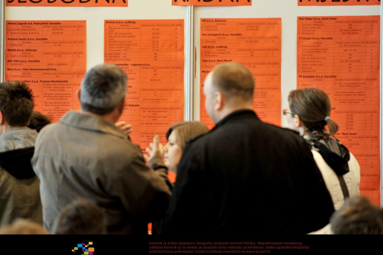 '29.03.2011., Gospodarska skola, Varazdin - 4. sajam poslova Varazdinske zupanije u organizaciji Podrucnog ureda Varazdin Hrvatskog zavoda za zaposljavanje.  Photo: Marko Jurinec/PIXSELL'