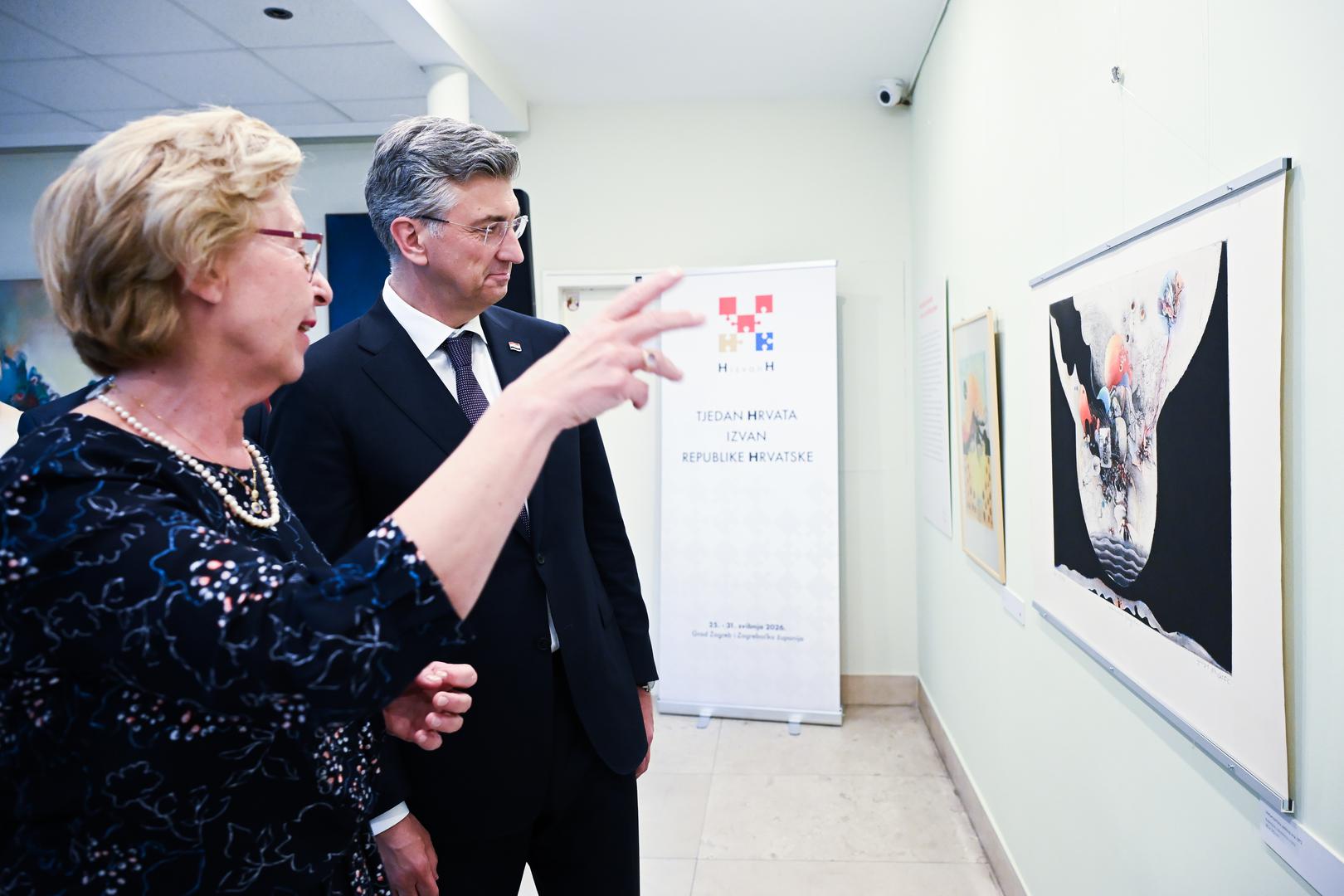 Izložbu je otvorio predsjednik Vlade Republike Hrvatske Andrej Plenković