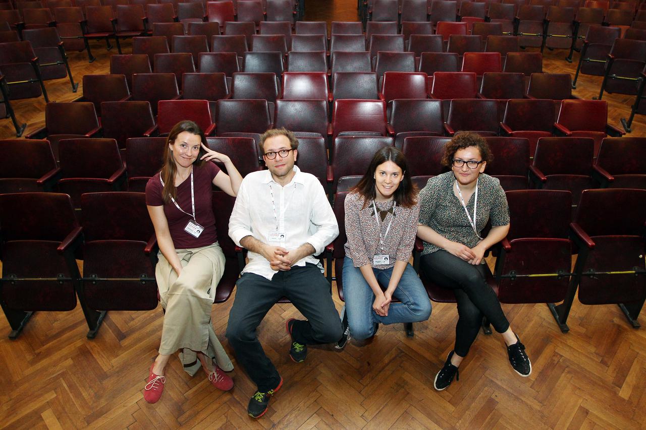 07.05.2015., Sveti Ivan Zelina - Pucko otvoreno uciliste, festival kratkih filmova pod nazivom Kratki na brzinu. Organizatori festivala Martina Biljan, Ema Dzakic, Toma Zidic i Marija Mateja Lanovic.  Photo: Goran Jakus/PIXSELL