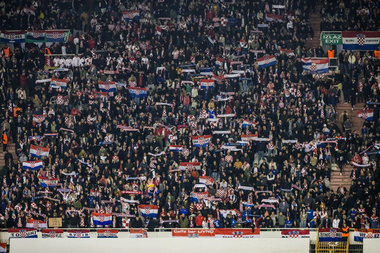 Prva utakmica četvrtfinala UEFA Lige nacija između Hrvatske i Francuske, navijači 