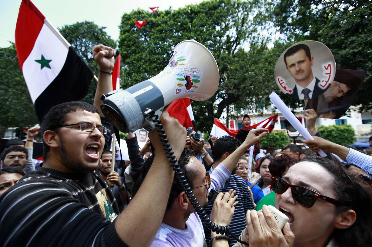prosvjed,sirija,tunis,bashar al-assad
