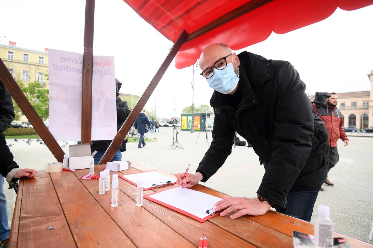 Kandidat SDP-a za zagrebačkog gradonačelnika Joško Klisović dao izjavu za medije