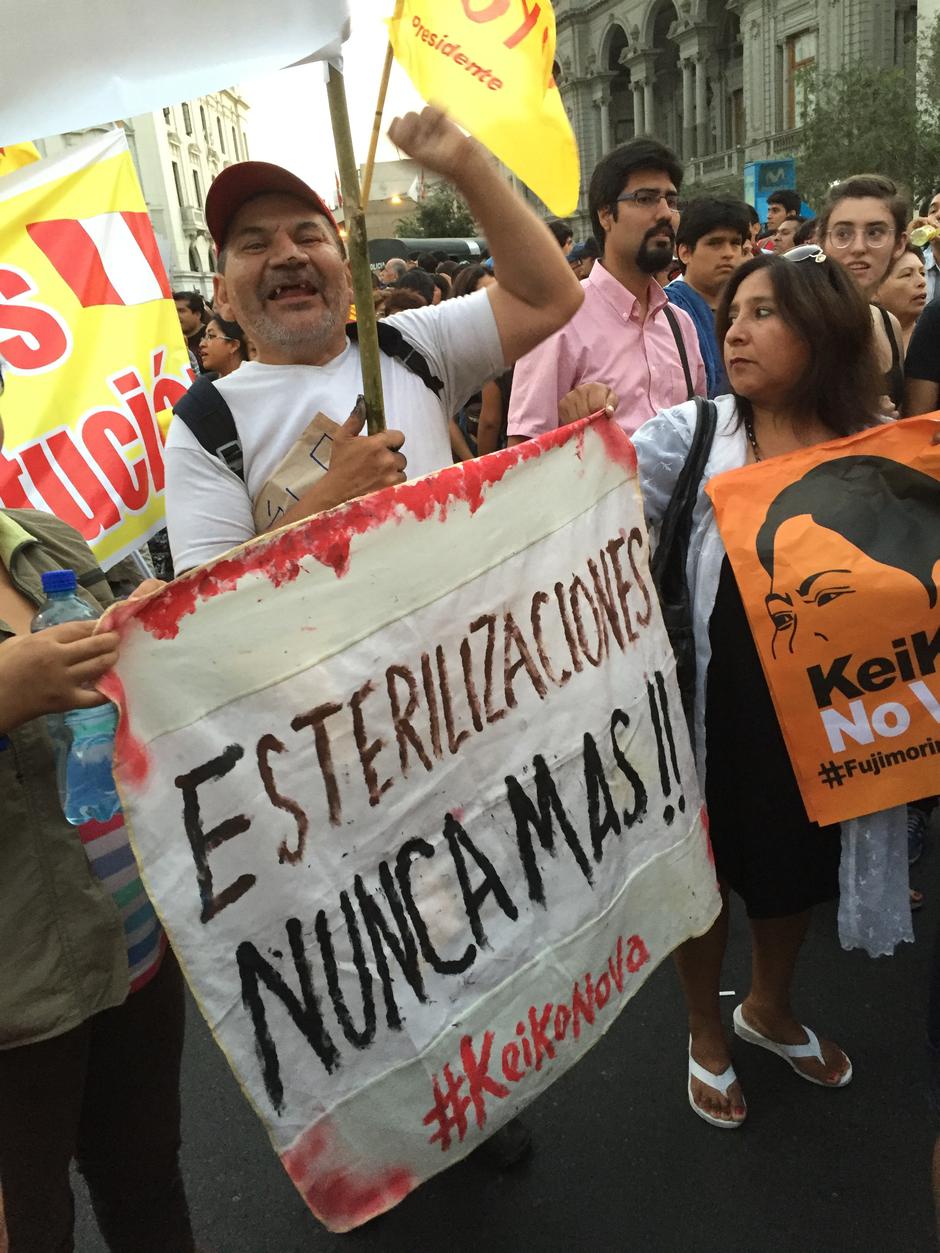 Demonstration against forced sterilization in Peru