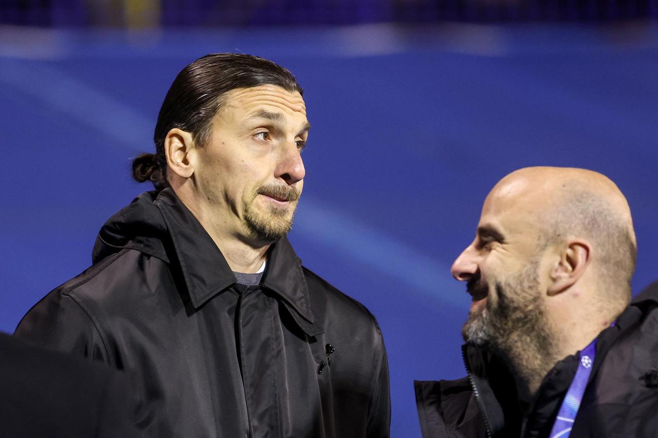 Zlatan Ibrahimović na susretu Dinama i Milana u Ligi prvaka