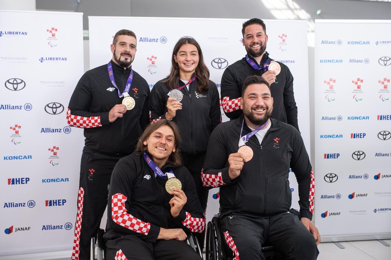 Zagreb: Svečani doček hrvatskih reprezentativaca sa Svjetskog prvenstva u paraatletici