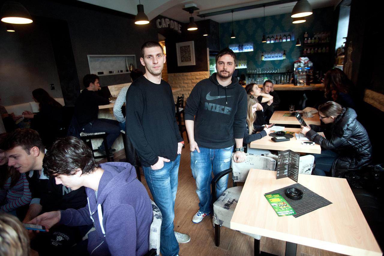17.11.2014., Zagreb - Vlasnici Capone bara Kristijan Santak i Damir Puskarevic.  Photo: Daniel Kasap/PIXSELL