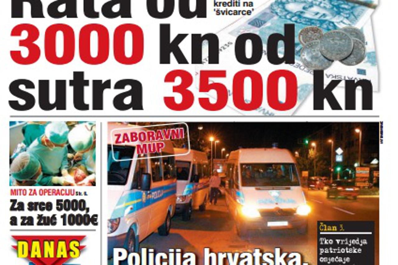 Naslovnica Večernjeg 25.06.2006.