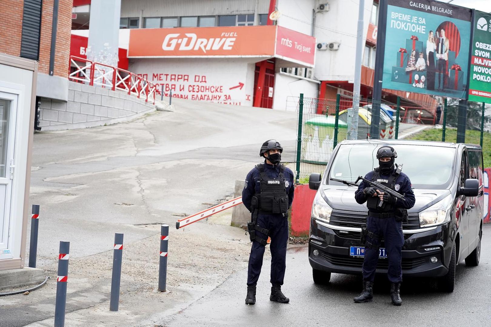 04, februar, 2021, Beograd - Policajci, inspektori i pripadnici BIA vrse pretres prostorija Fudbalskog kluba Partizan, nakon hapsenja organizovane kriminalne grupa koja slovi za jednu od najjacih u regionu, a paralelno sa tim, policajci su i na stadionu Crvene zvezde. Photo: Antonio Ahel/ATAImages