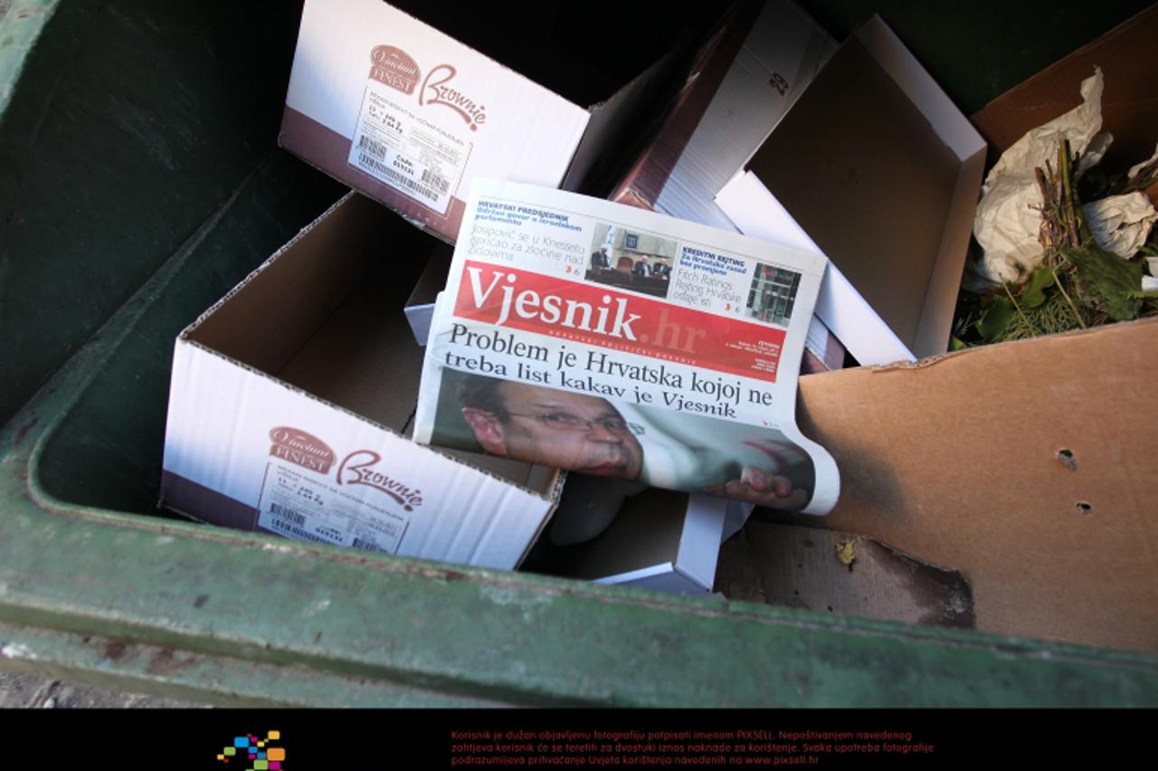 '16.02.2012., Zagreb - Prema najavama iz Vlade RH, dnevnom listu Vjesnik prijeti gasenje.  Photo: Patrik Macek/PIXSELL'