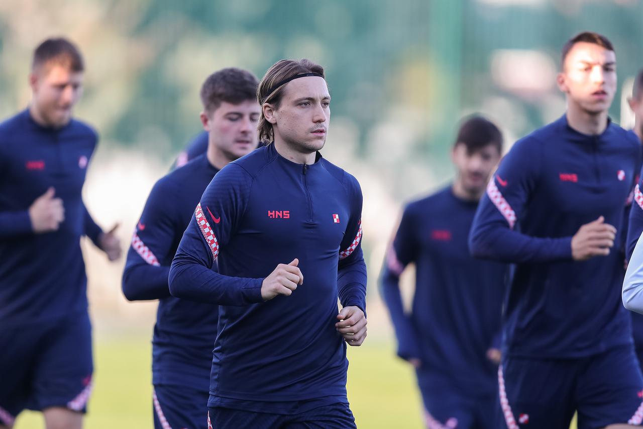 Koper: Trening U-21 reprezentacije Hrvatske uoči sutrašnjeg ogleda EP-u s Engleskom