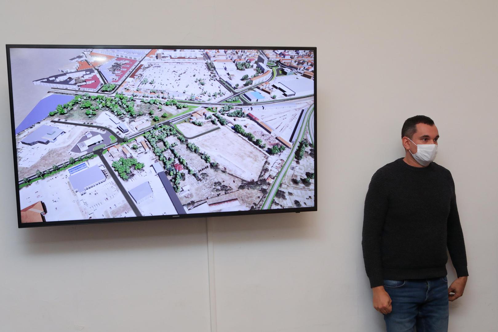 11.11.2021., Osijek - Potpisivanje ugovora o izvodjenju radova na izgradnji podvoznjaka u Ulici Sv. B. L. Mandica izmedju Grada Osijeka i izvodjaca radova.